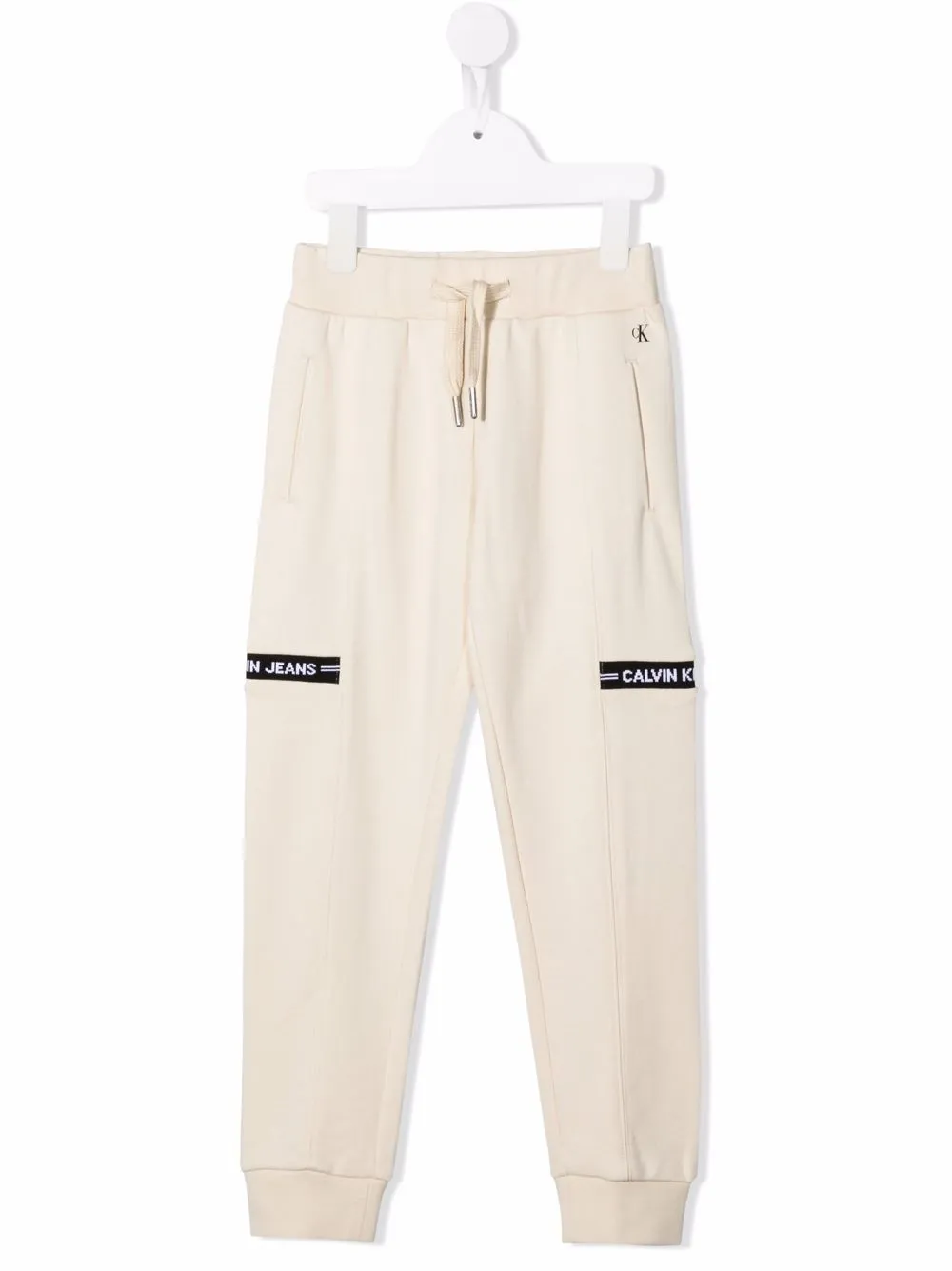 Calvin Klein Kids Trainingsbroek met logoprint Beige