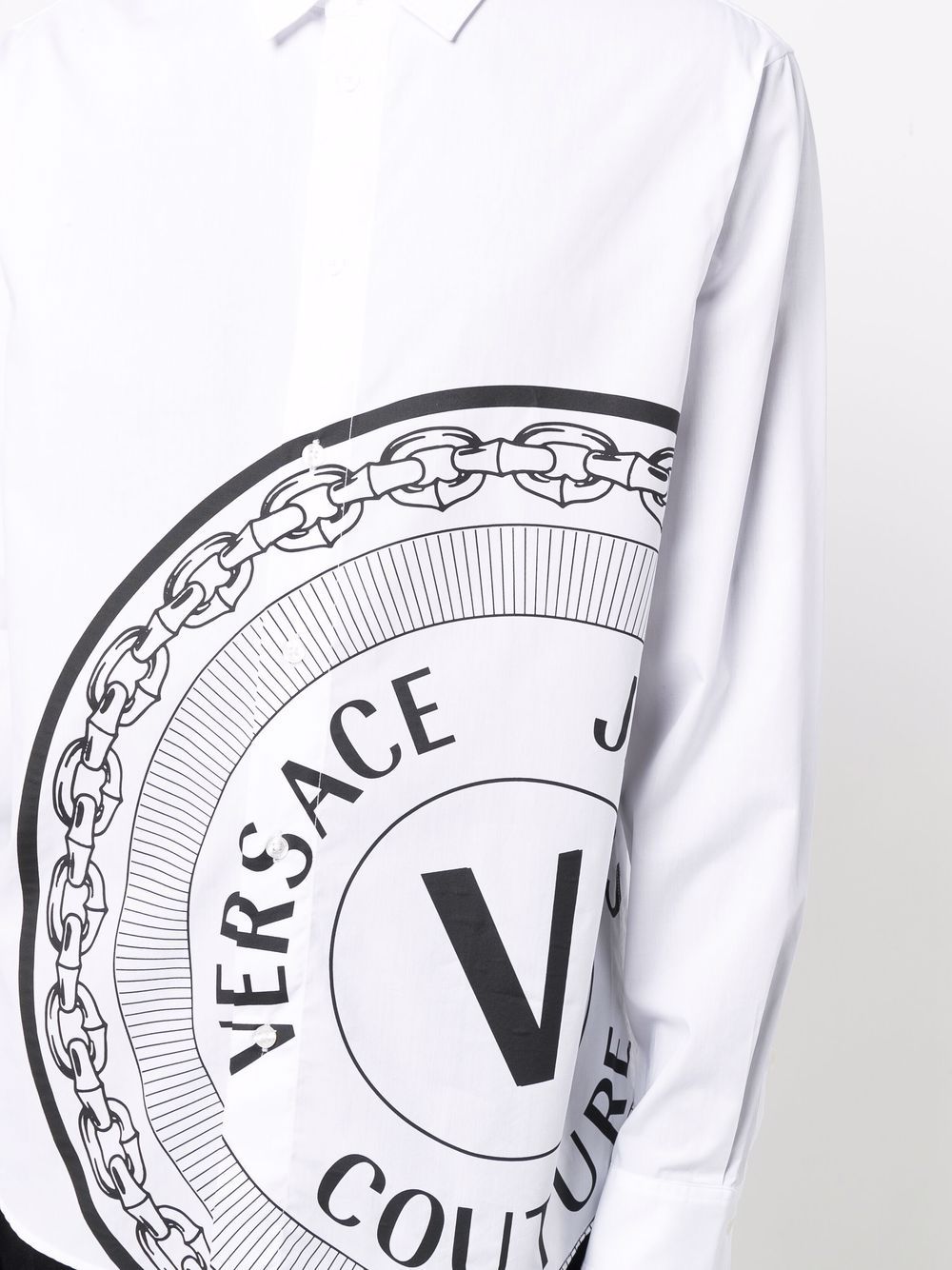 фото Versace jeans couture рубашка с длинными рукавами и логотипом