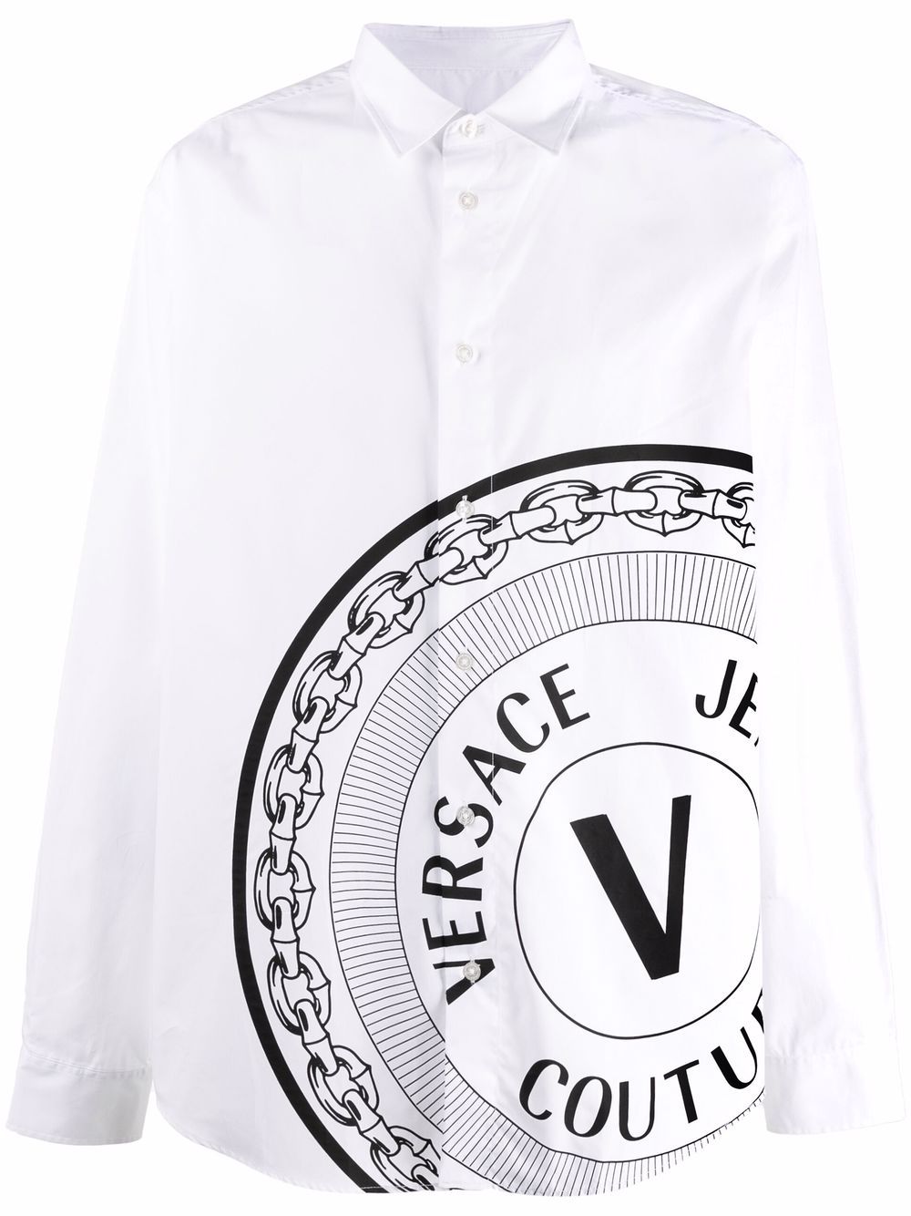 фото Versace jeans couture рубашка с длинными рукавами и логотипом