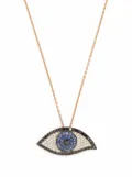 Monan 18kt rose gold sapphire and diamond necklace - Pink