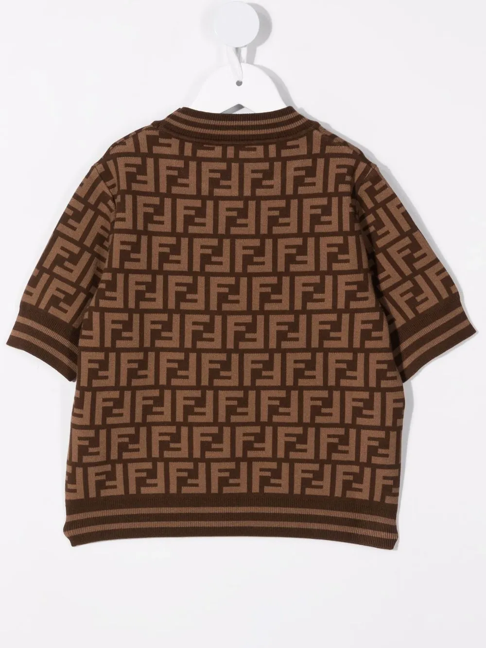 фото Fendi kids футболка с узором zucca