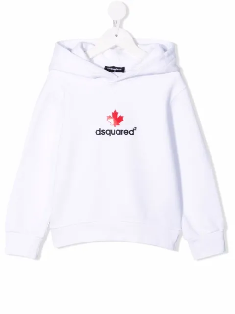DSQUARED2 KIDS logo-print cotton hoodie
