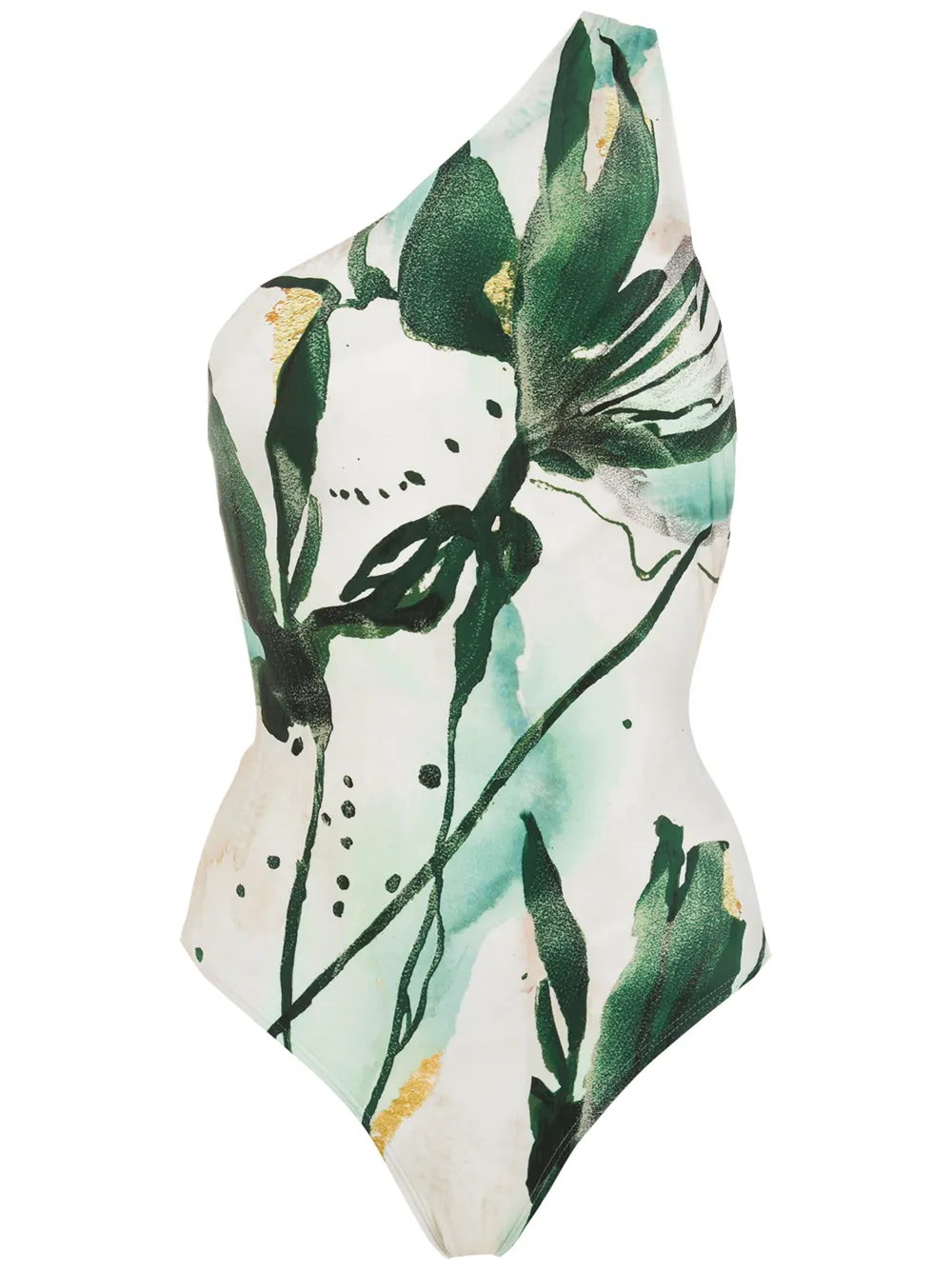 

Lenny Niemeyer floral-print one-shoulder swimsuit - Green