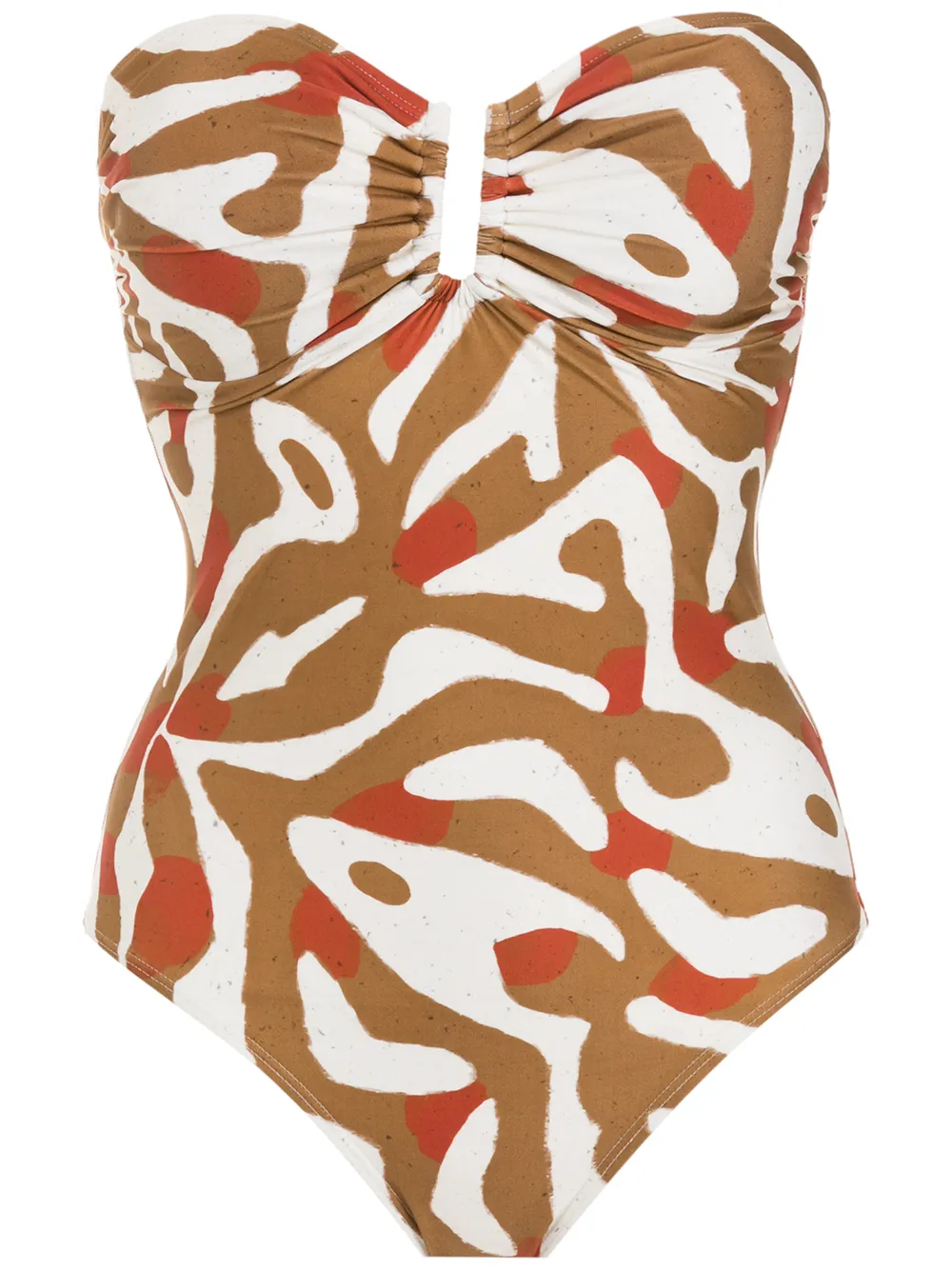 

Lenny Niemeyer Gota abstract-print swimsuit - Brown