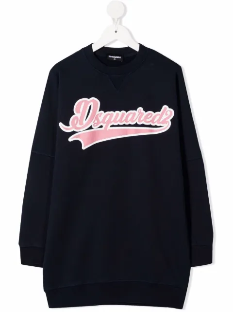DSQUARED2 KIDS Vestido moletom com estampa de logo