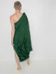 Silvia Tcherassi marble-jacquard draped dress