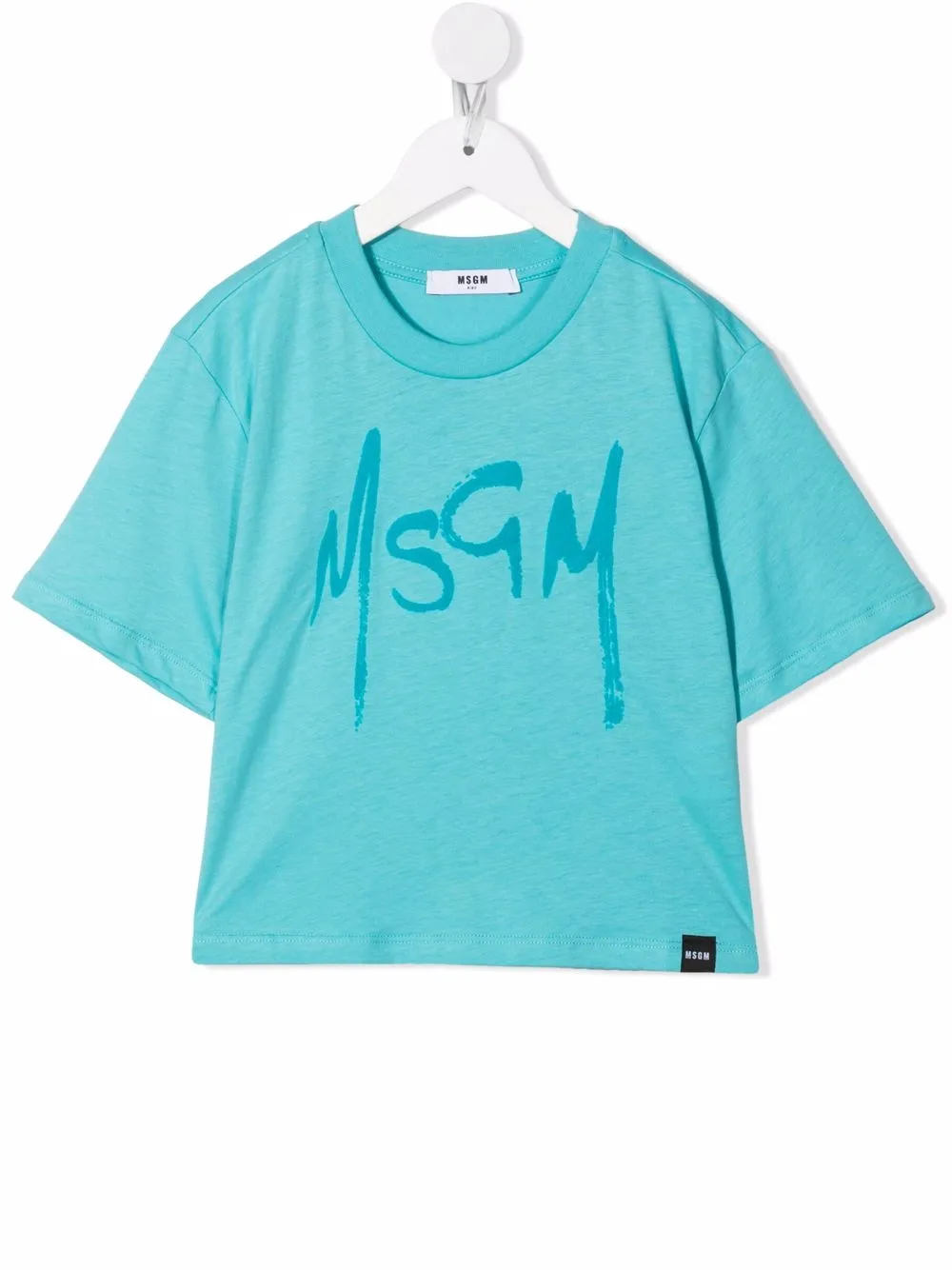 фото Msgm kids укороченная футболка с логотипом