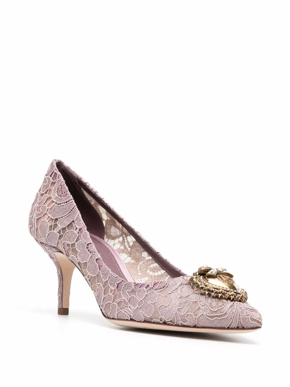 Dolce & Gabbana Pumps met hartplakkaat - Roze