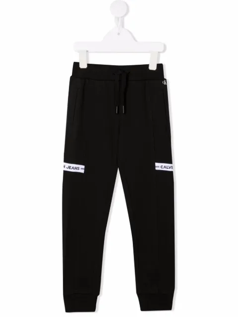 Calvin Klein Kids logo-print cotton track pants