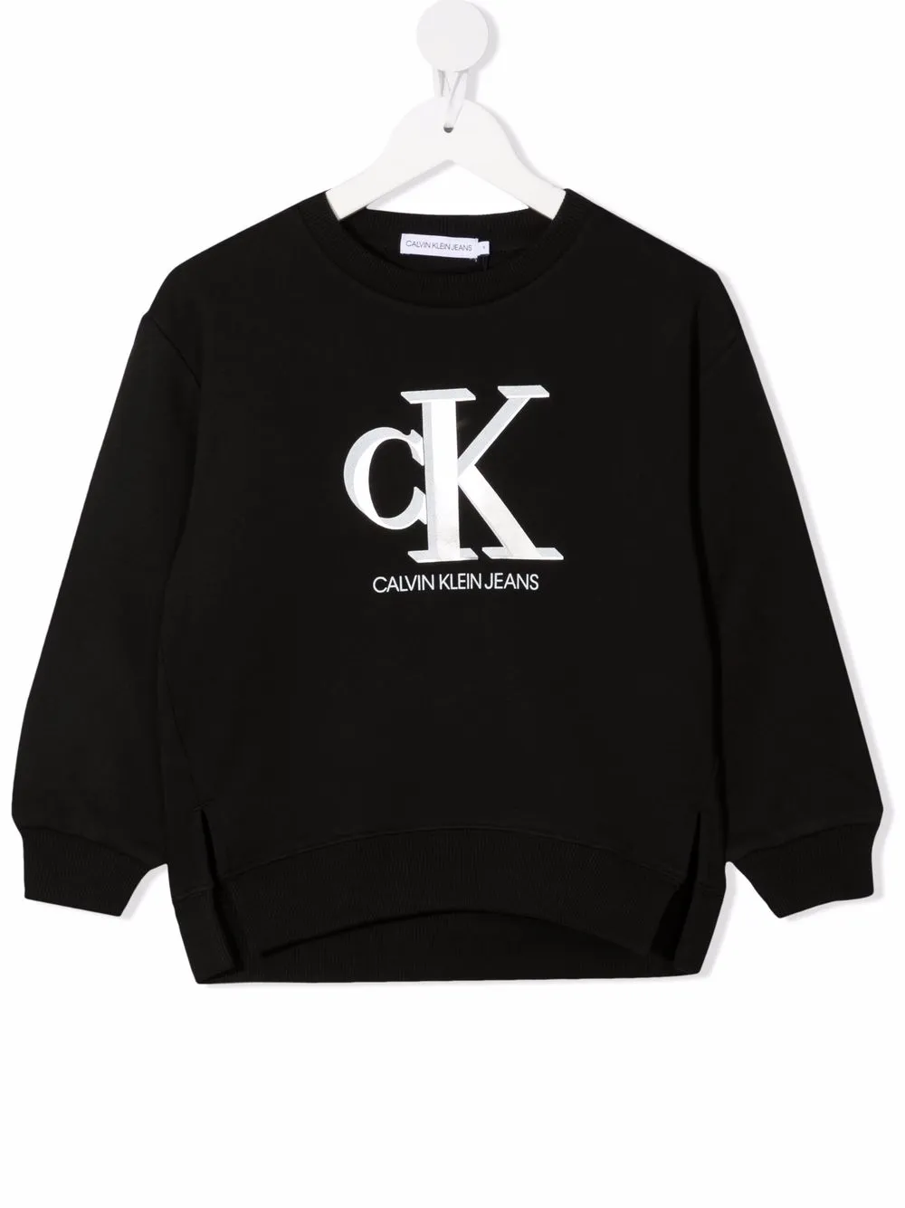 

Calvin Klein Kids logo-print organic cotton sweatshirt - Black
