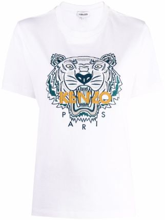 overholdelse shilling TVstation Kenzo tiger-embroidered T-shirt - Farfetch