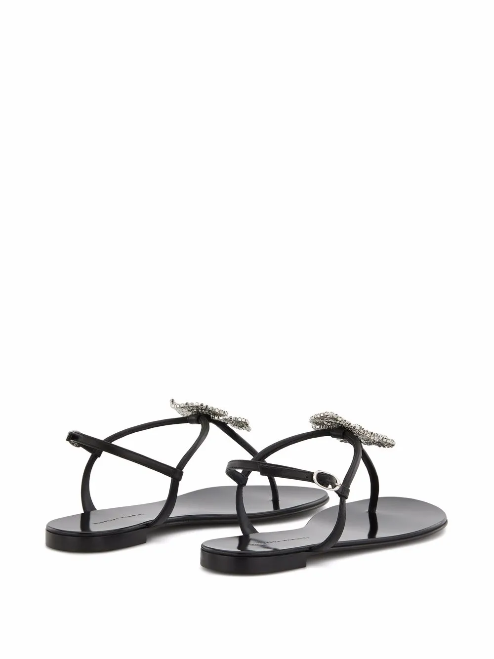 Giuseppe Zanotti Hollie sandalen met patch van kristallen - Zwart