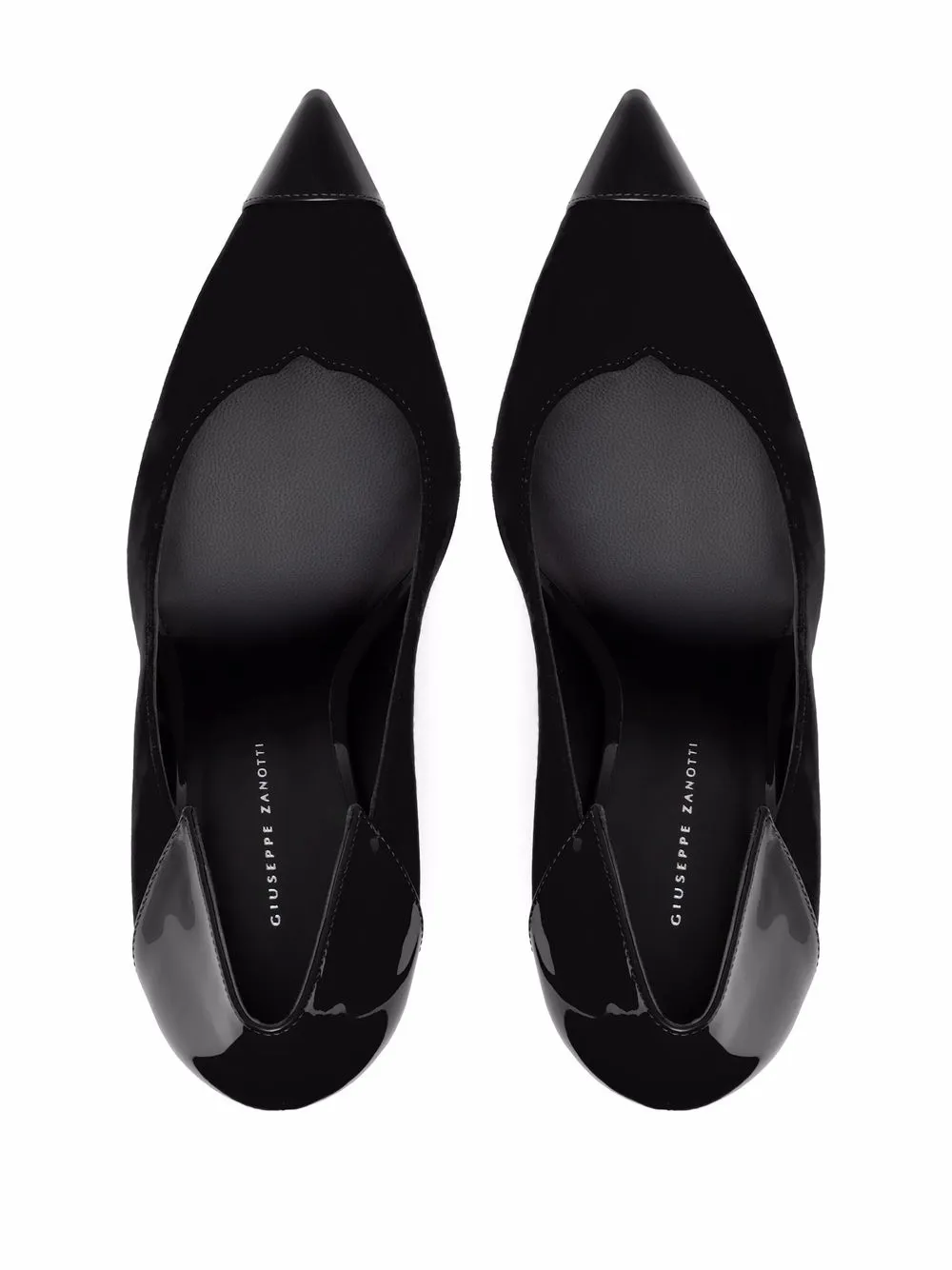 фото Giuseppe zanotti туфли-лодочки adela с лакированными вставками