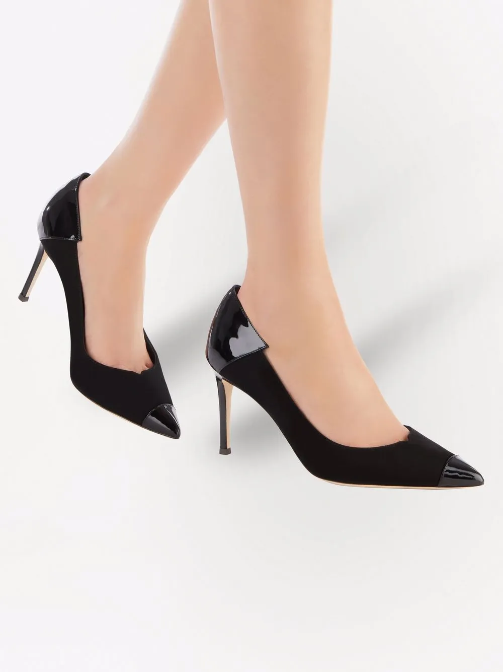 фото Giuseppe zanotti туфли-лодочки adela с лакированными вставками