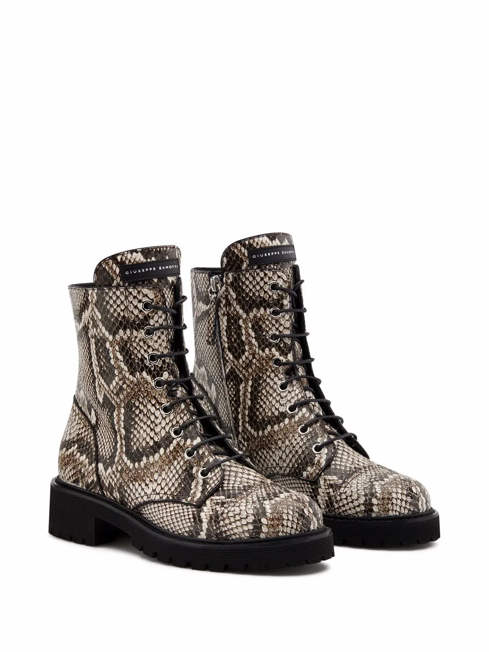фото Giuseppe zanotti ботинки thora со змеиным узором