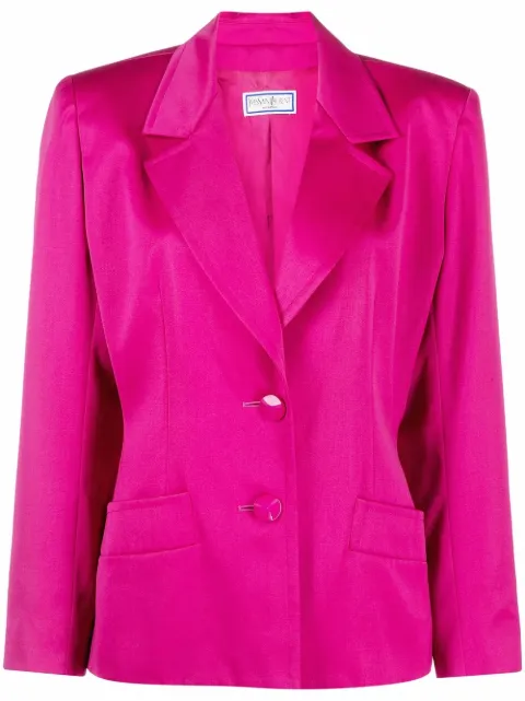 Saint Laurent Pre-Owned blazer con botones y hombreras 1990