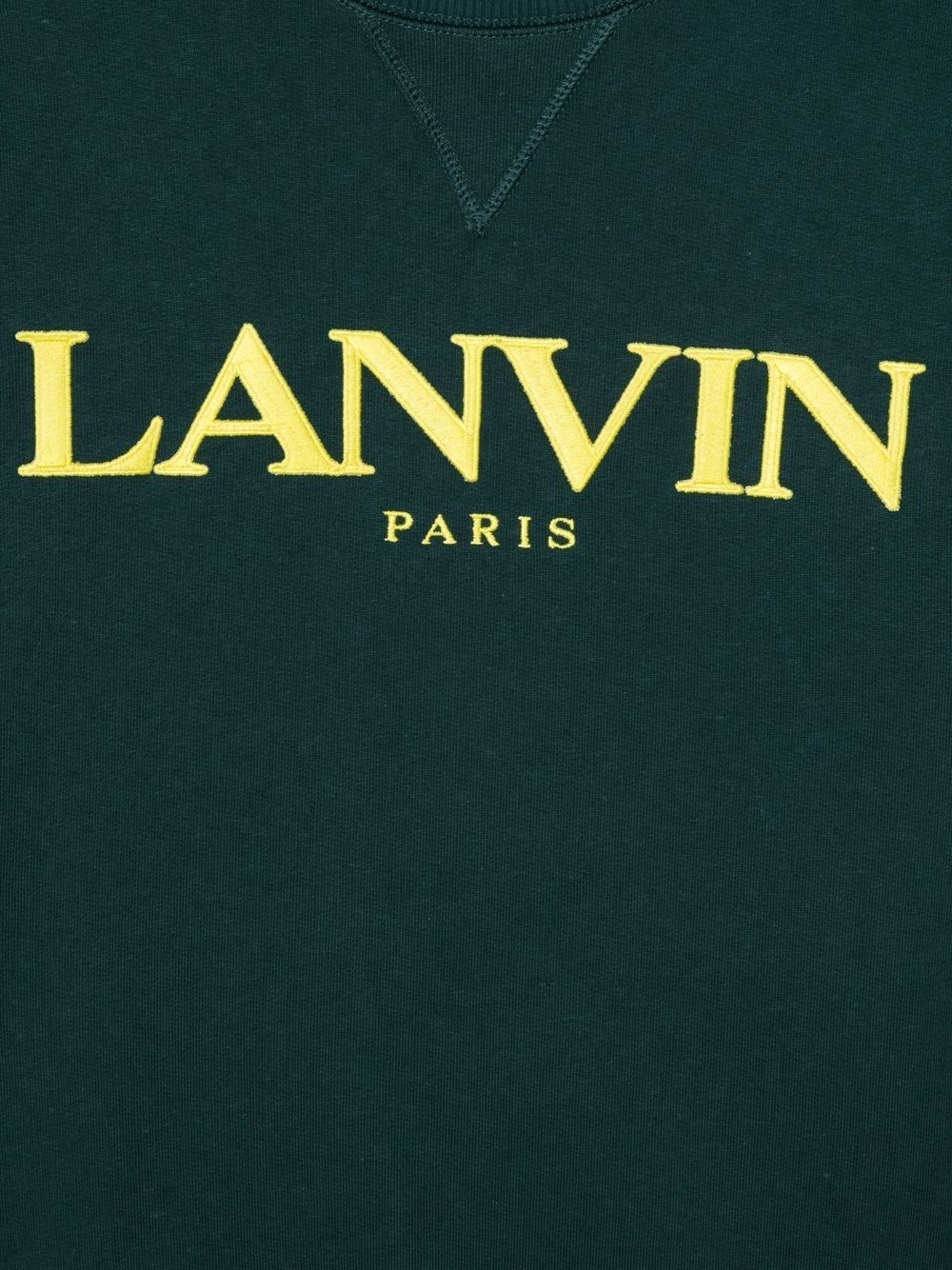 фото Lanvin enfant толстовка с вышитым логотипом