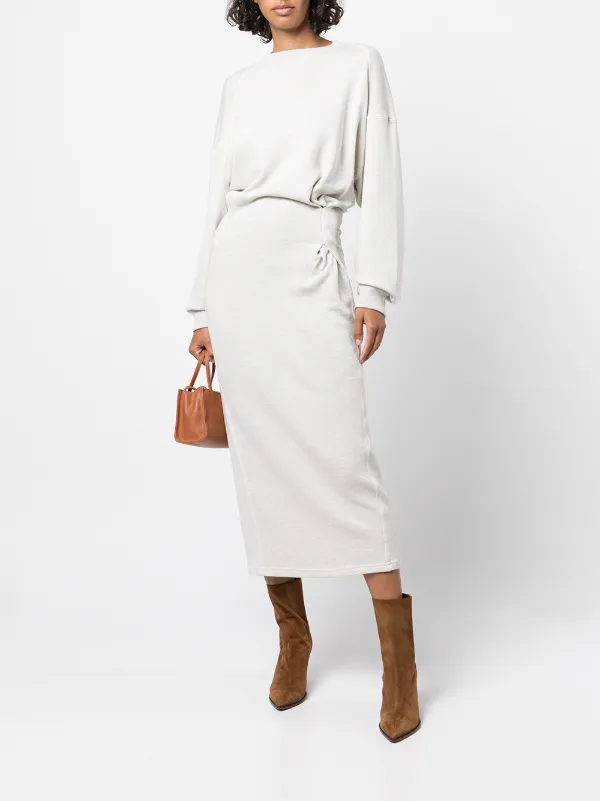 zara gathered sweatshirt