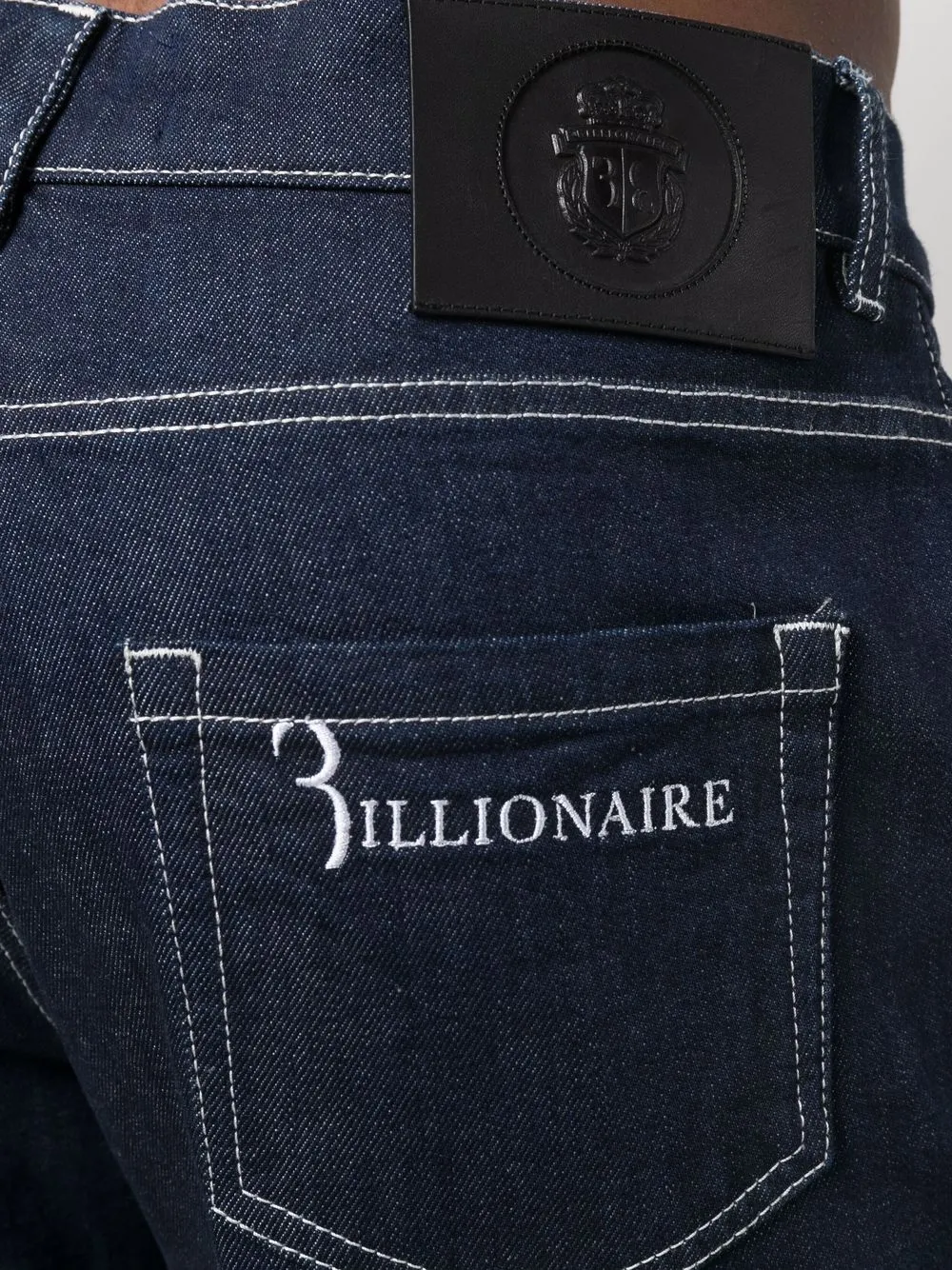 Billionaire Jeans met contrasterend stiksel Blauw