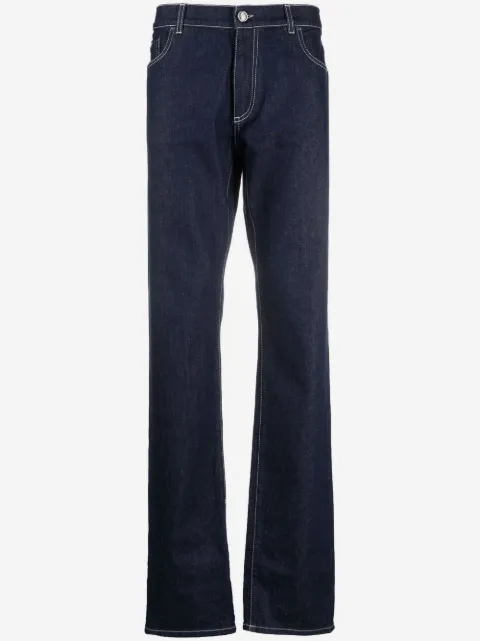 Billionaire jeans rectos con costuras en contraste