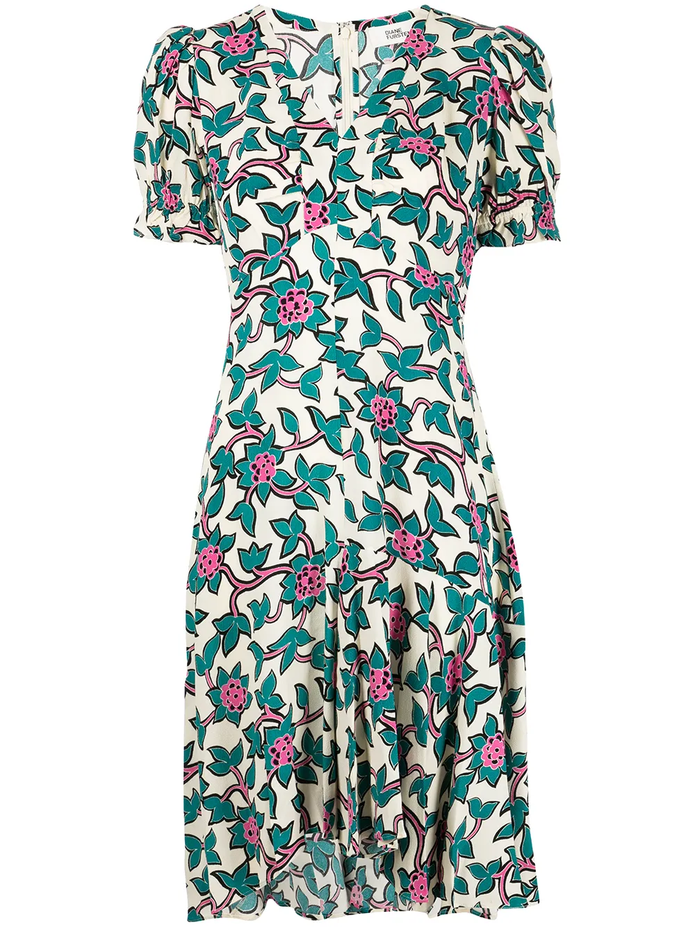 Image 1 of DVF Diane von Furstenberg Alexis floral-print crepe dress