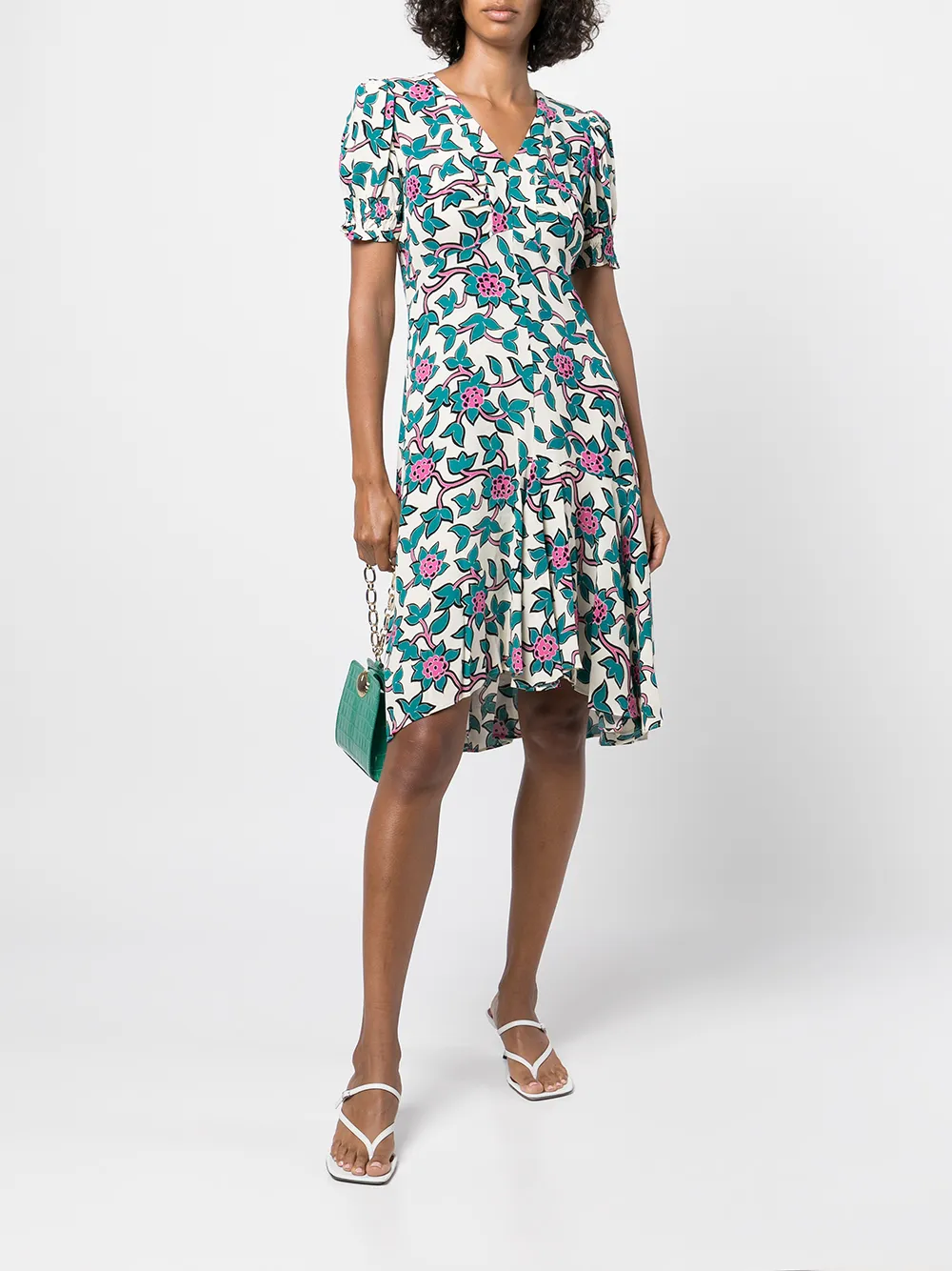 Image 2 of DVF Diane von Furstenberg Alexis floral-print crepe dress