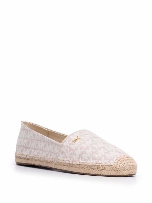 michael michael kors kendrick logo printed slip on espadrilles