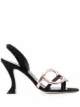Image 1 of Manolo Blahnik chain-link detail leather sandals