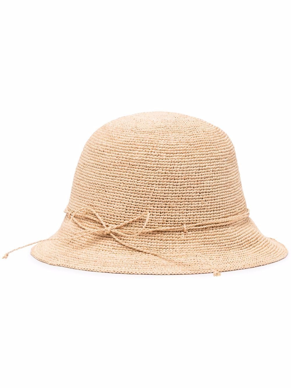 Shop Helen Kaminski Tie-detail Sun Hat In Nude