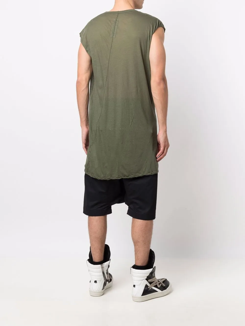 фото Rick owens топ асимметричного кроя с v-образным вырезом