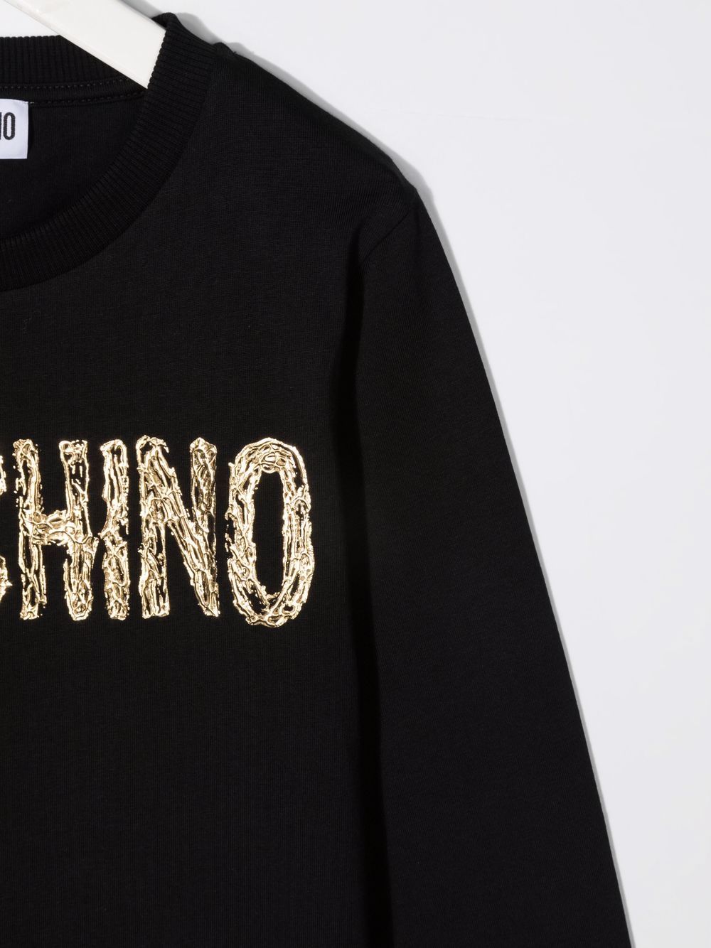 фото Moschino kids толстовка с круглым вырезом и логотипом