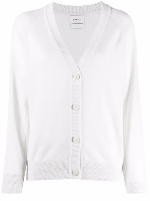 Barrie rib-trimmed cashmere cardigan