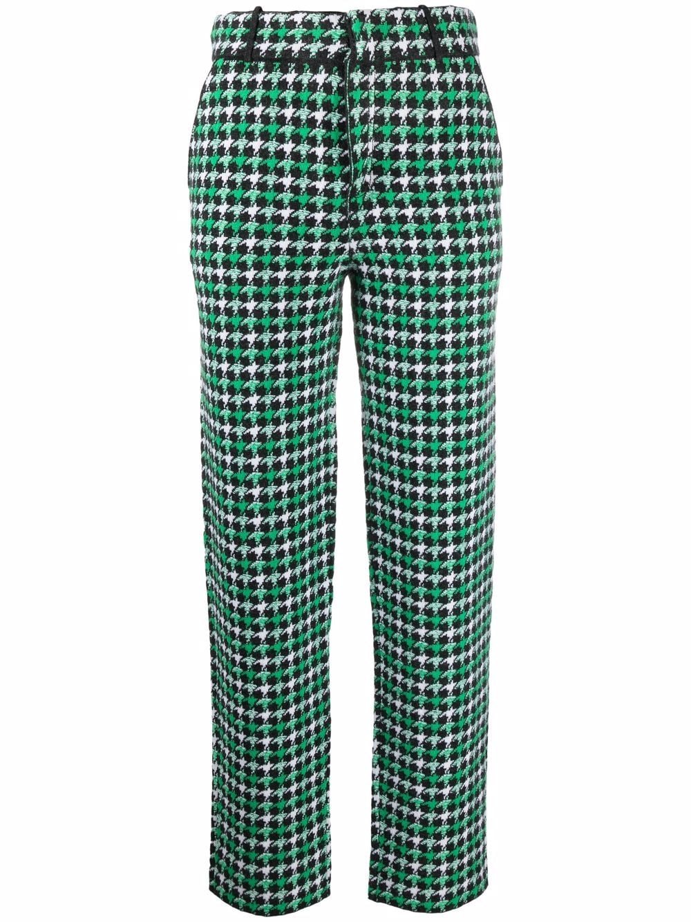 

Barrie houndstooth-print cashmere trousers - Green