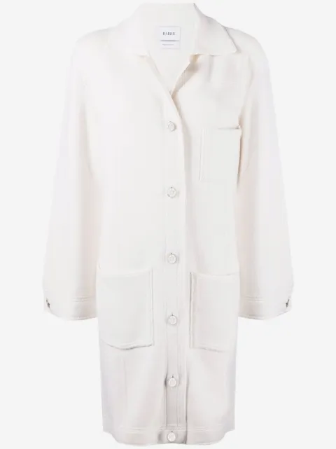 Barrie single-breasted cashmere-cotton blend coat