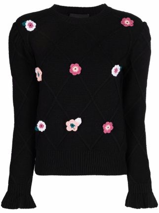 Boutique Moschino crochet-flower Jumper - Farfetch