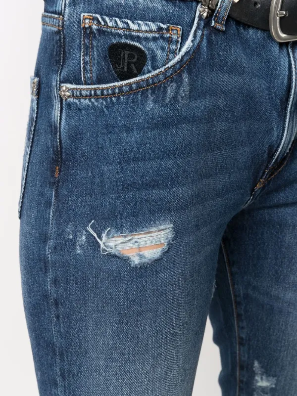 John Richmond Distressed logo-print 