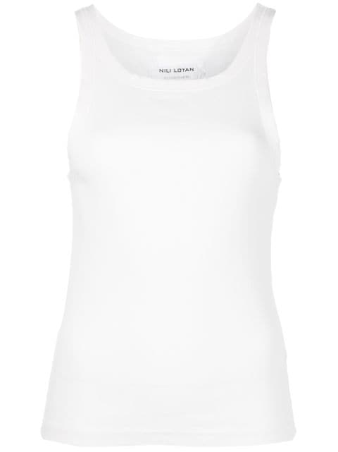 Nili Lotan ribbed cotton vest top 