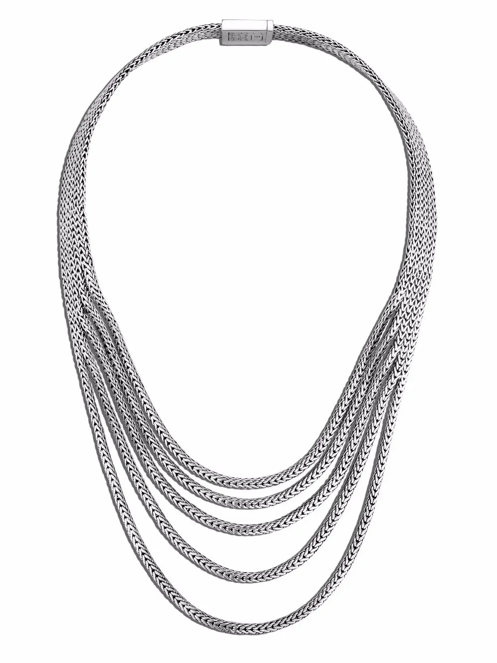 

John Hardy silver Classic Chain multi-row necklace
