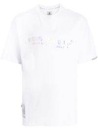 ＜Farfetch＞ ★50%OFF！izzue メタリックロゴ Tシャツ - ホワイト画像