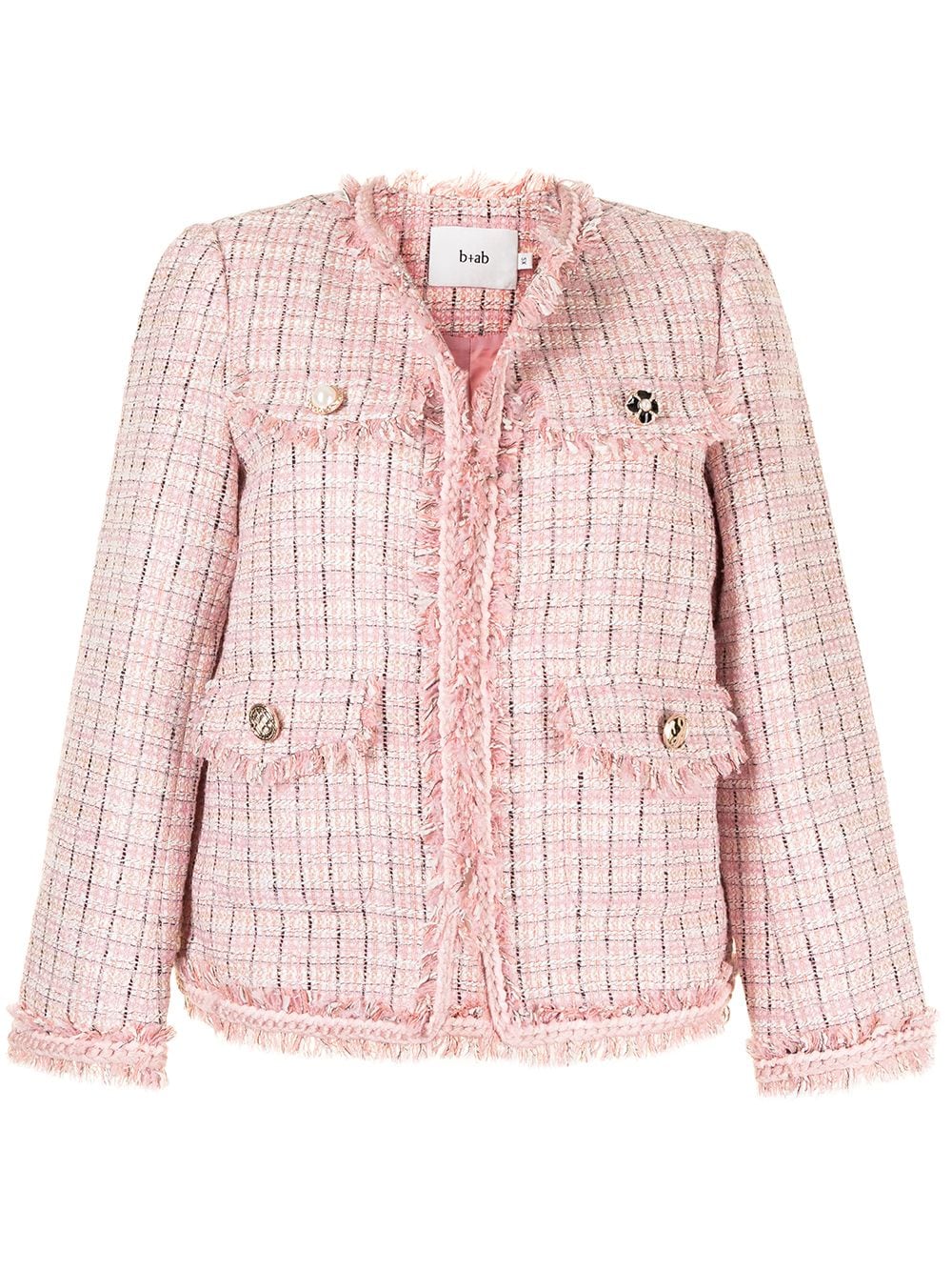 Shop b+ab fitted tweed jacket with Express Delivery - FARFETCH