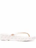 Michael Kors Lilo monogram-print flip-flops - Neutrals