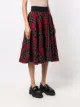 RED Valentino tartan-check flared midi skirt