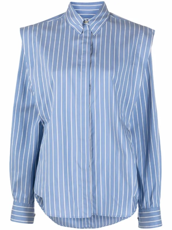 Shop Isabel Marant striped silk shirt 