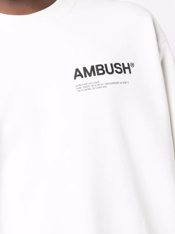 最新発見 Workshop Fleece AMBUSH ロゴ FARFETCH - 通販 スウェットシャツ トップス