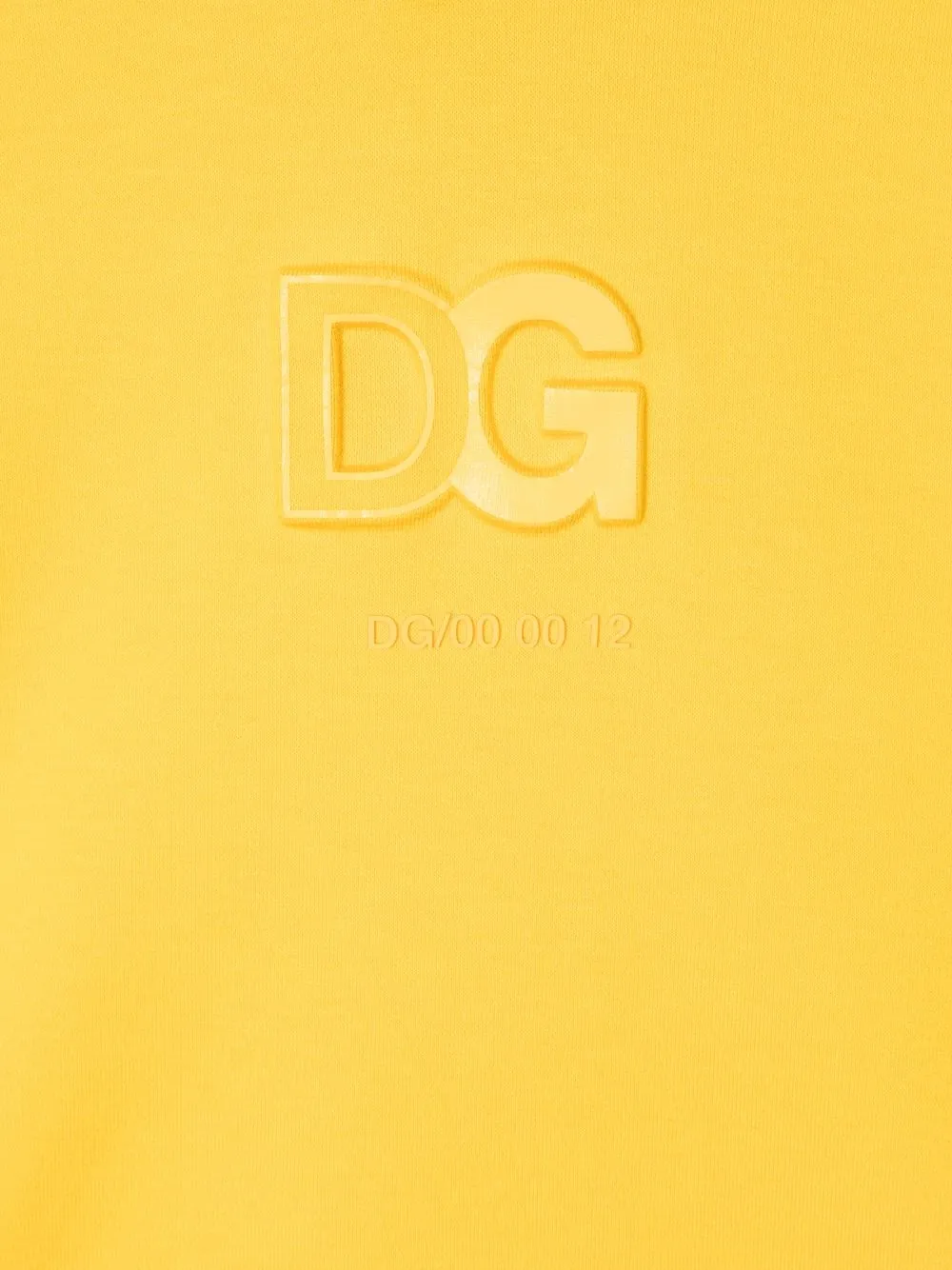 Dolce & Gabbana Embossed Logo Hoodie In Yellow