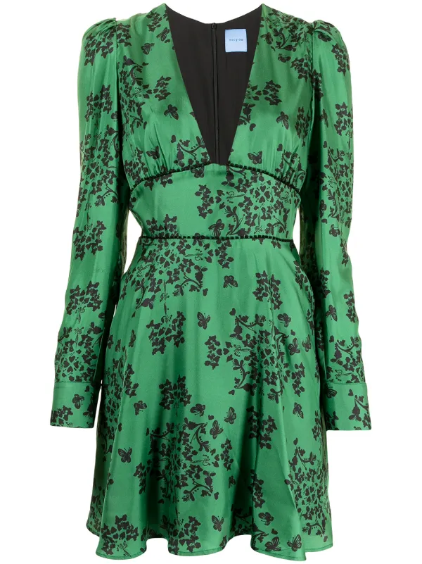 Macgraw Fable Silk Mini Dress - Green