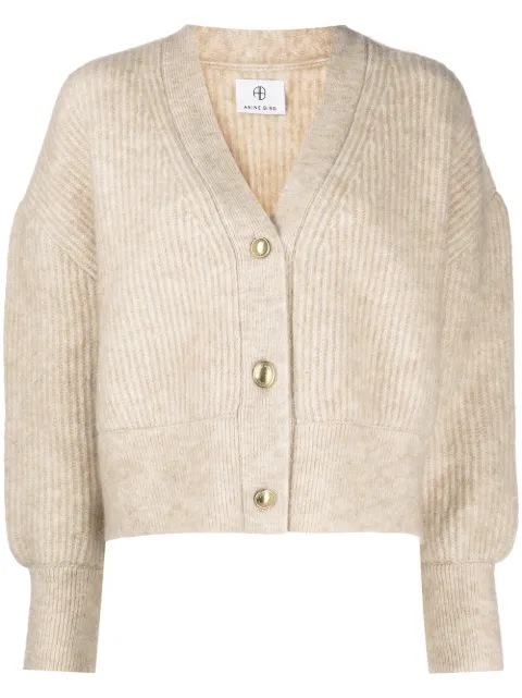 Shop ANINE BING Maxwell wool cardigan 
