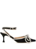 MACH & MACH embellished pointed-toe pumps - Black