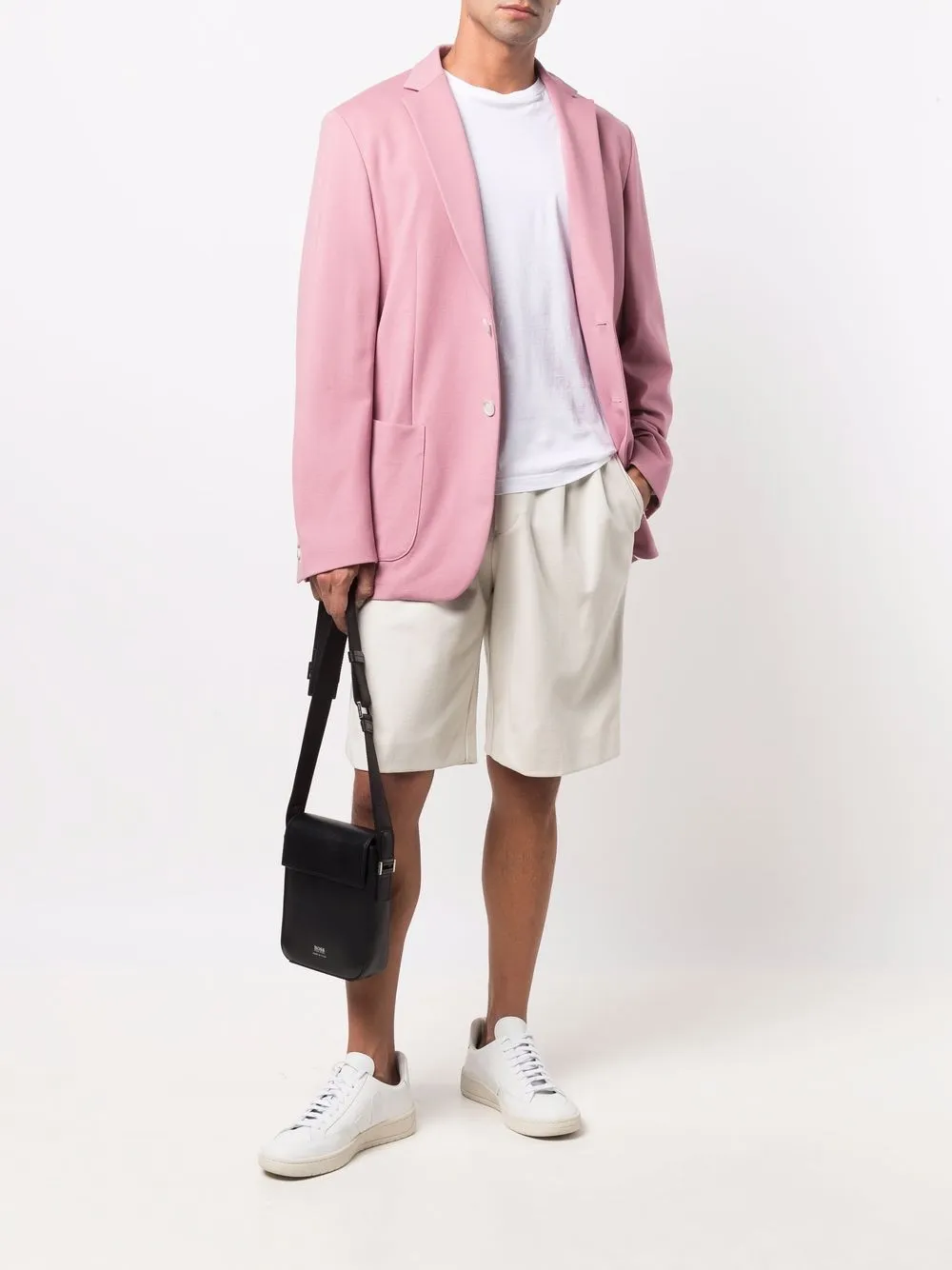 фото Boss шорты чинос с контрастным поясом