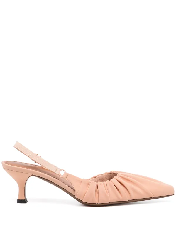 NEOUS Ruched Pointed Toe Slingback 